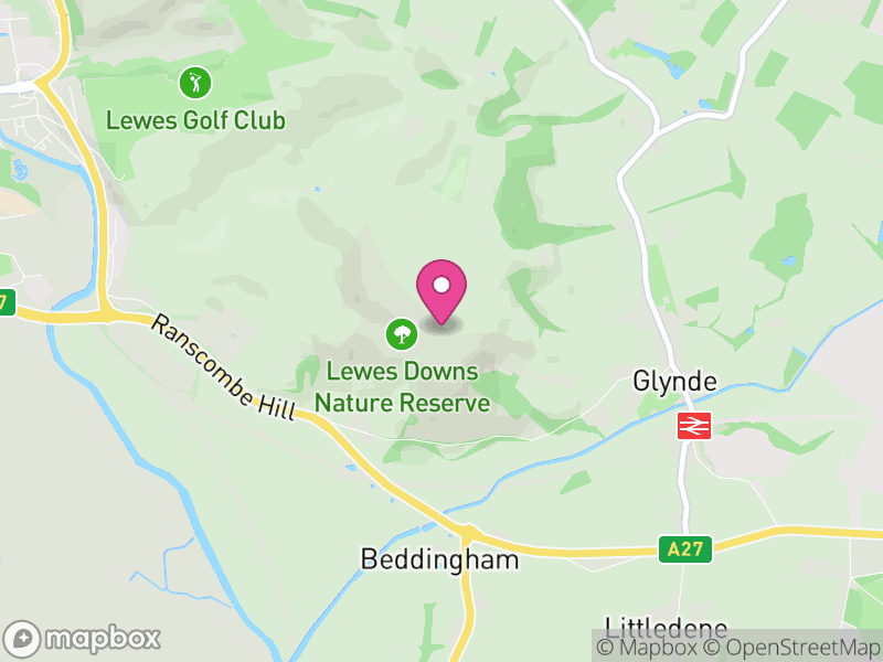 Map of Glynde, Lewes