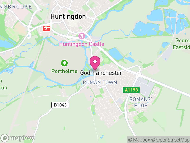 Map of Godmanchester, Huntingdonshire