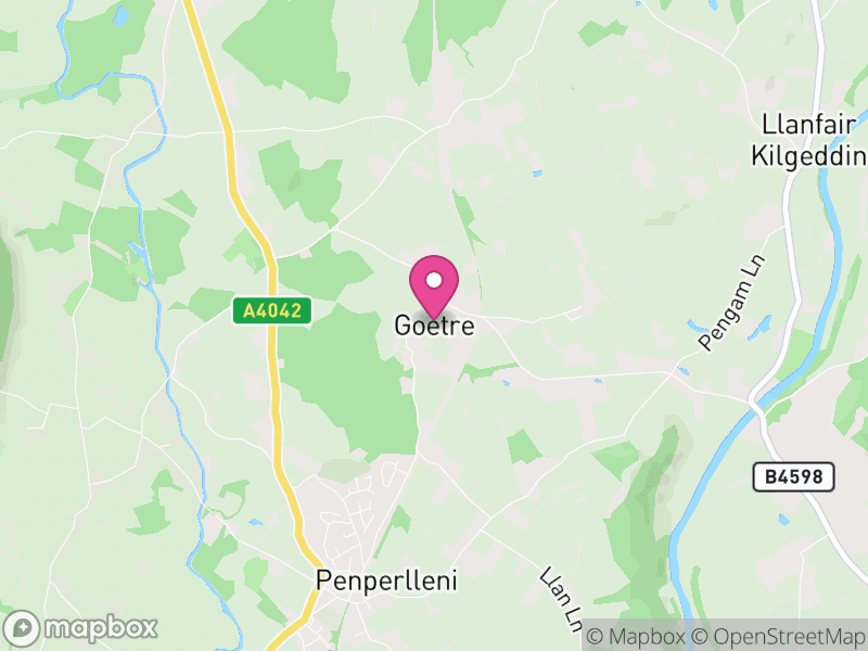 Map of Goetre Fawr, Monmouthshire
