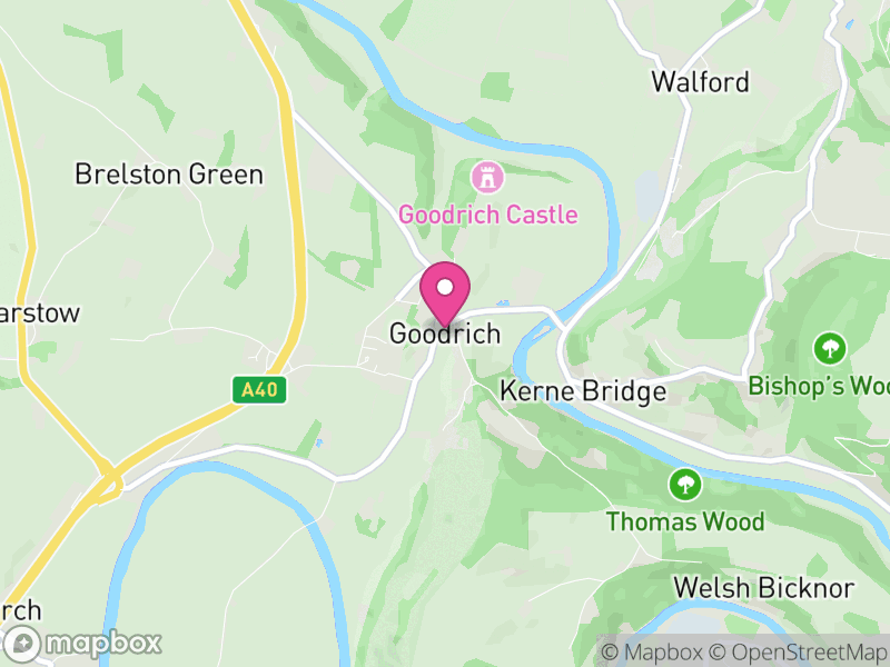 Map of Goodrich, Herefordshire