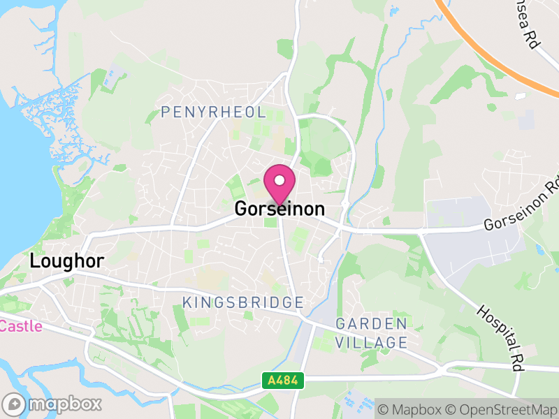 Map of Gorseinon, Swansea