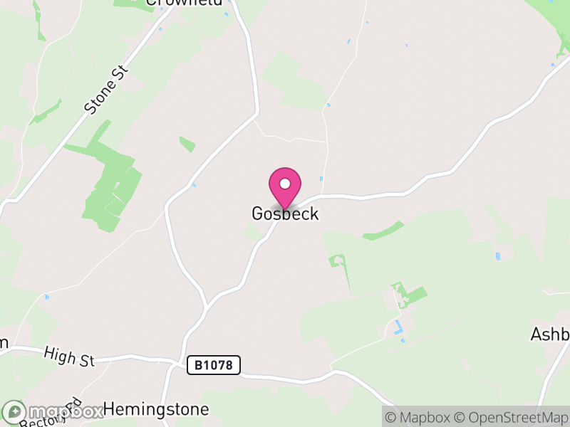 Map of Gosbeck, Mid Suffolk