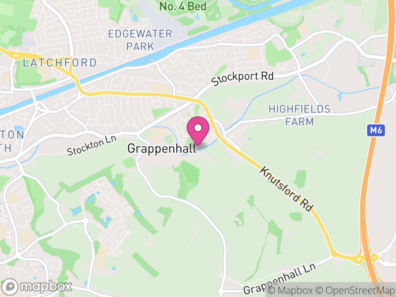 Map of Grappenhall and Thelwall, Warrington