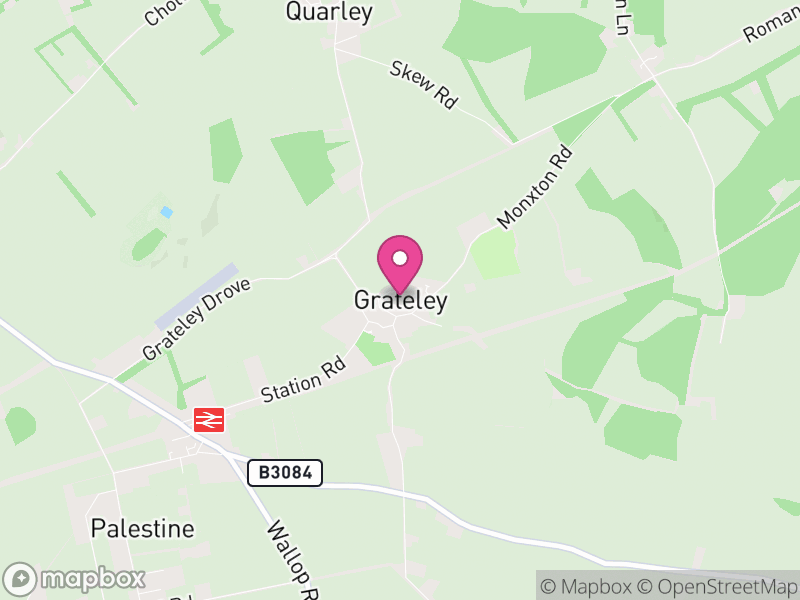 Map of Grateley, Test Valley