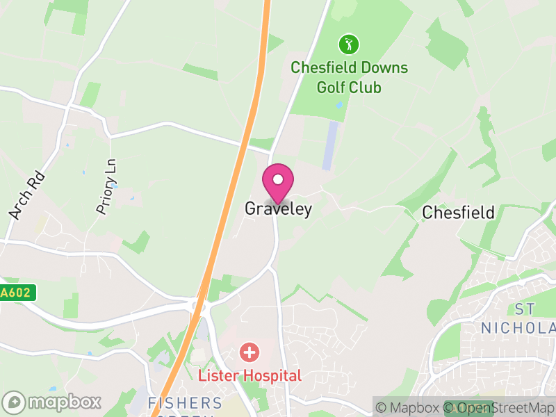 Map of Graveley, North Hertfordshire