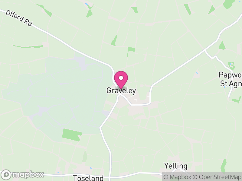 Map of Graveley, South Cambridgeshire
