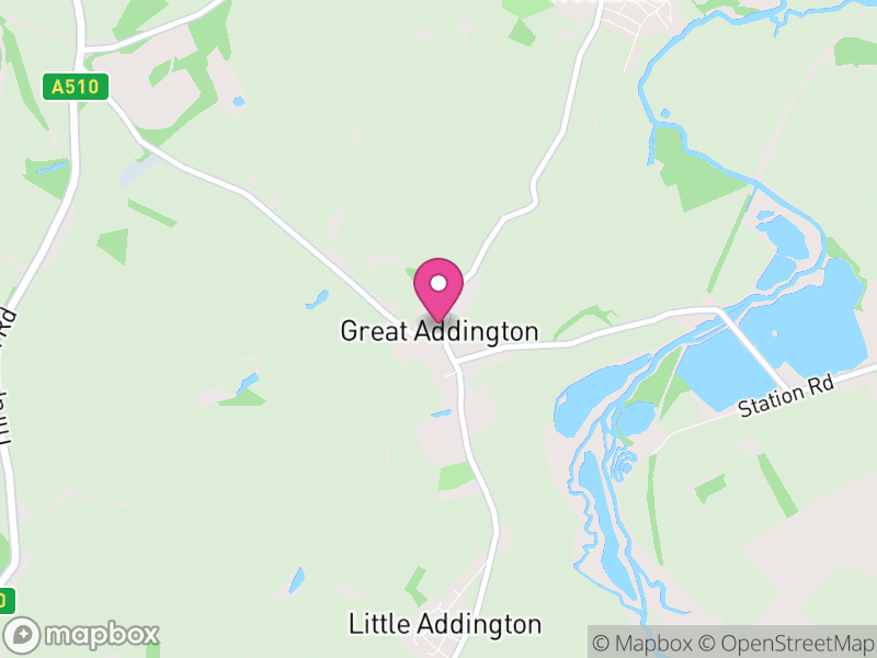 Map of Great Addington, North Northamptonshire