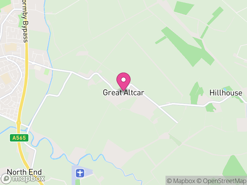 Map of Great Altcar, West Lancashire