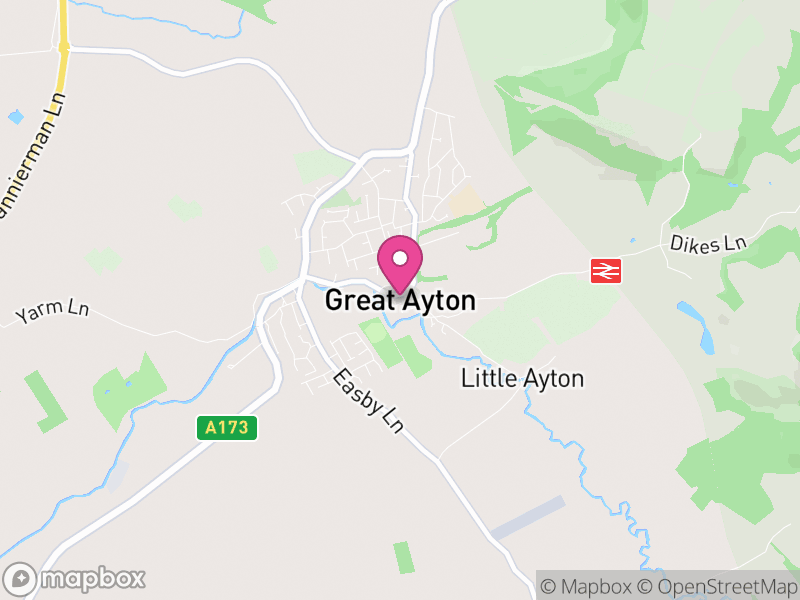Map of Great Ayton, North Yorkshire