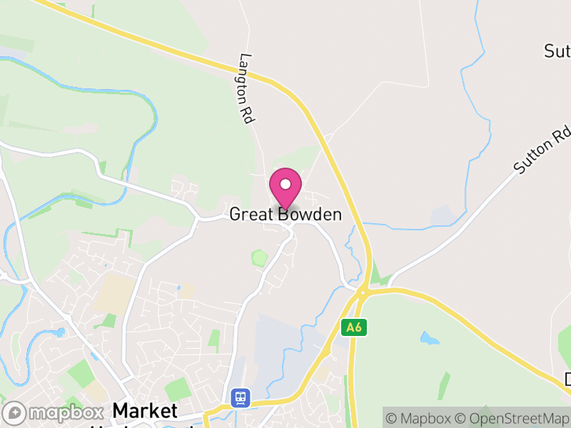Map of Great Bowden, Harborough, Leicestershire, England