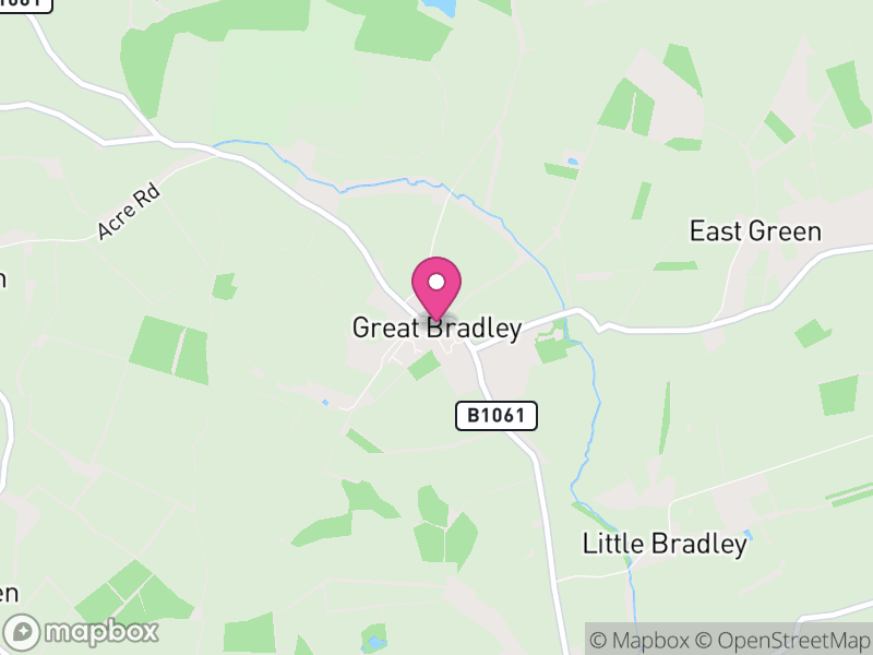 Map of Great Bradley, West Suffolk