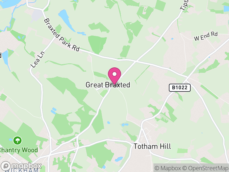 Map of Great Braxted, Maldon