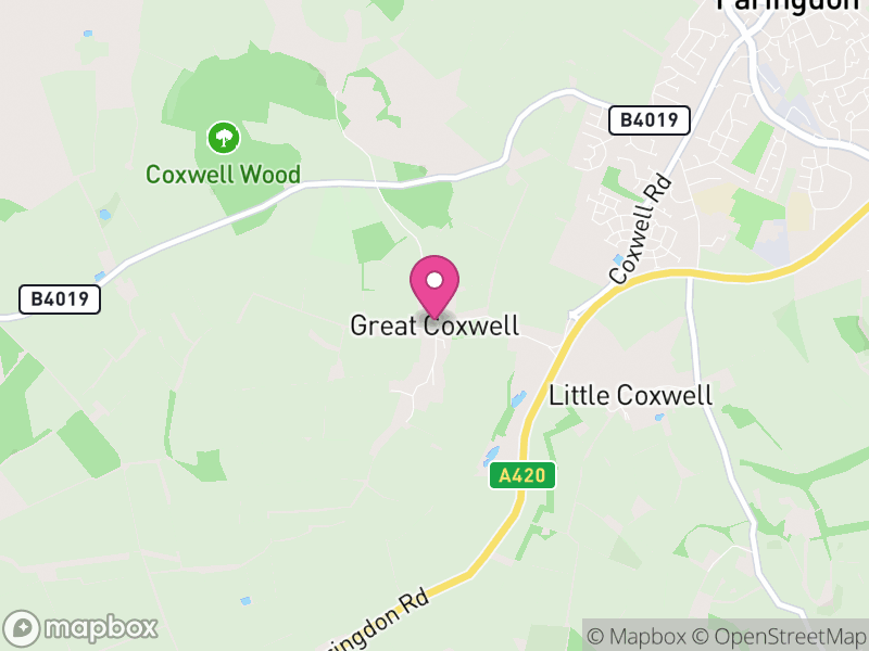 Map of Great Coxwell, Vale of White Horse