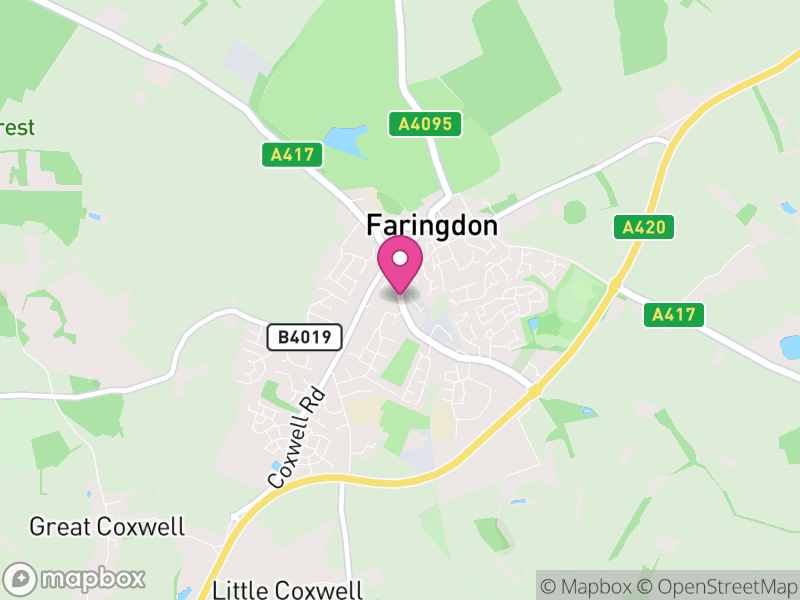 Map of Great Faringdon, Vale of White Horse