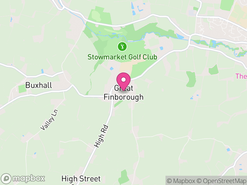 Map of Great Finborough, Mid Suffolk