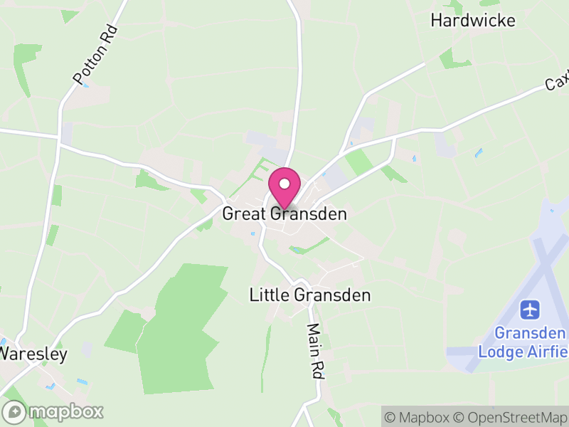 Map of Great Gransden, Huntingdonshire