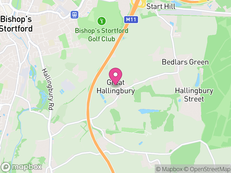 Map of Great Hallingbury, Uttlesford