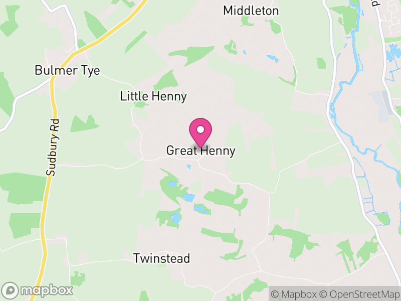Map of Great Henny, Braintree