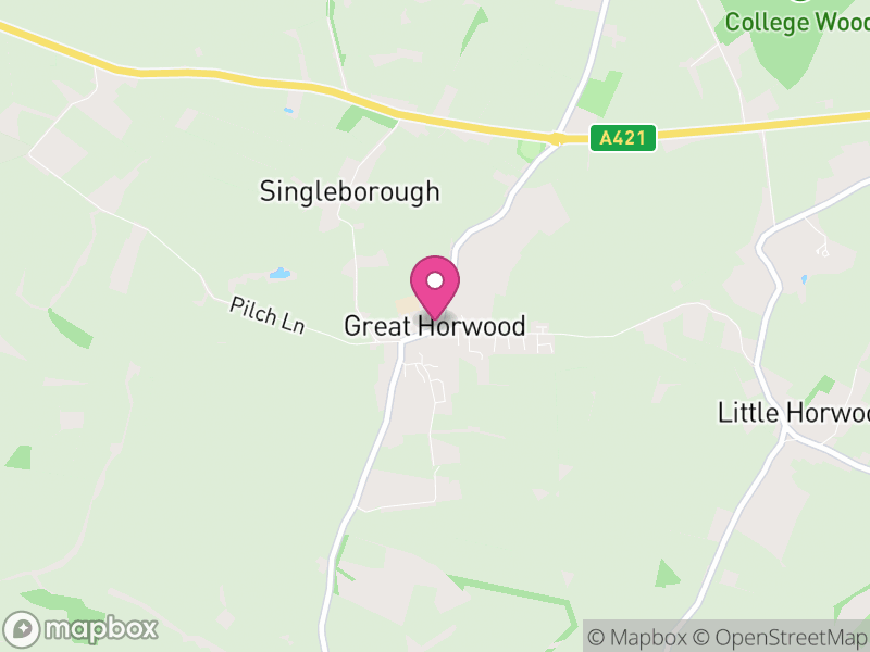 Map of Great Horwood, Buckinghamshire