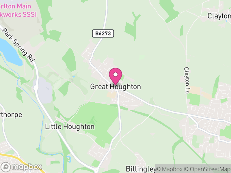 Map of Great Houghton, Barnsley