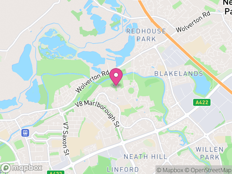 Map of Great Linford, Milton Keynes