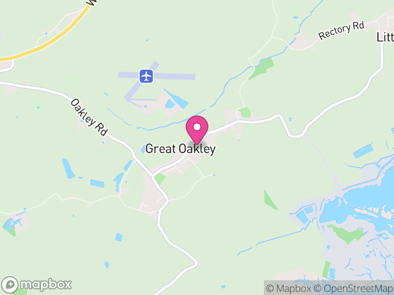 Map of Great Oakley, Tendring