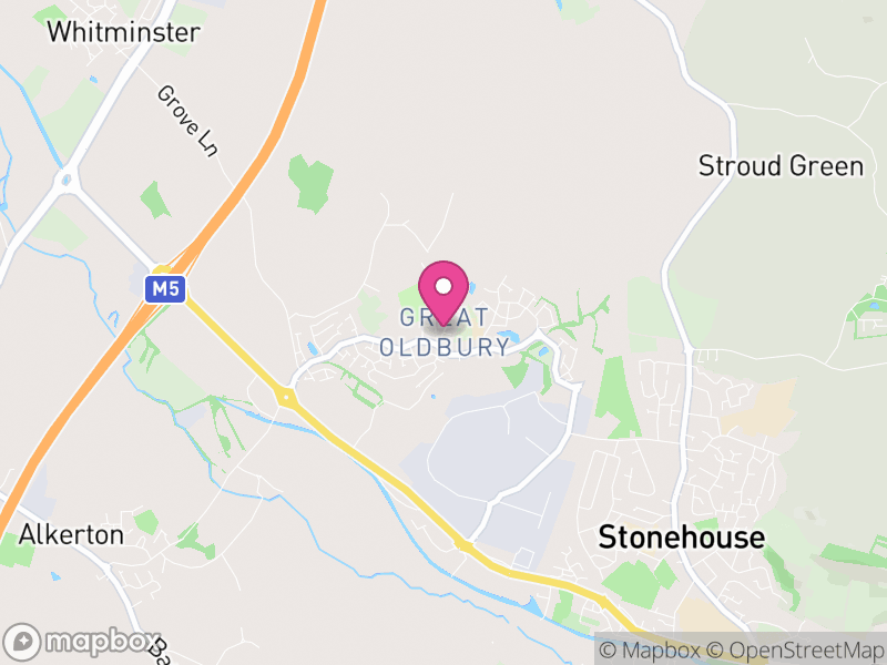 Map of Great Oldbury, Stroud