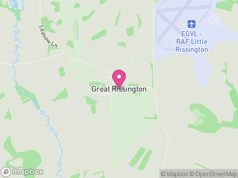 Map of Great Rissington, Cotswold