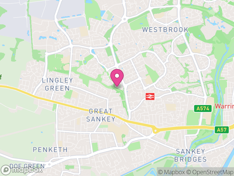 Map of Great Sankey, Warrington