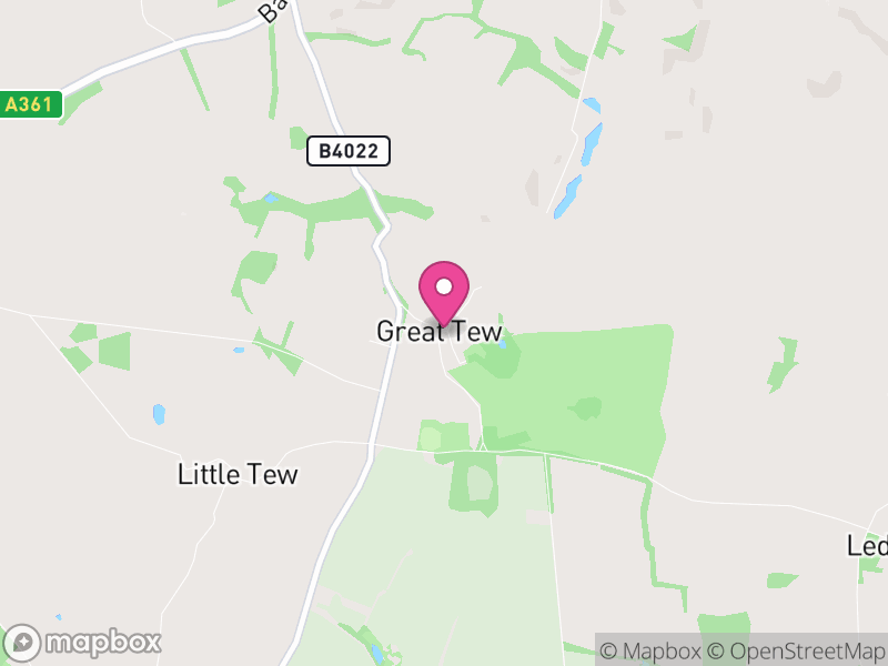 Map of Great Tew, West Oxfordshire