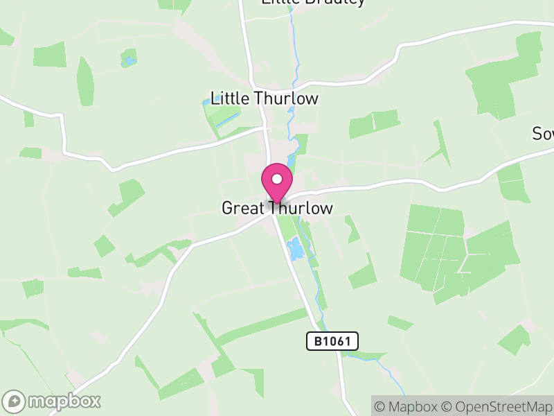 Map of Great Thurlow, West Suffolk