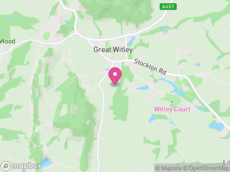 Map of Great Witley, Malvern Hills