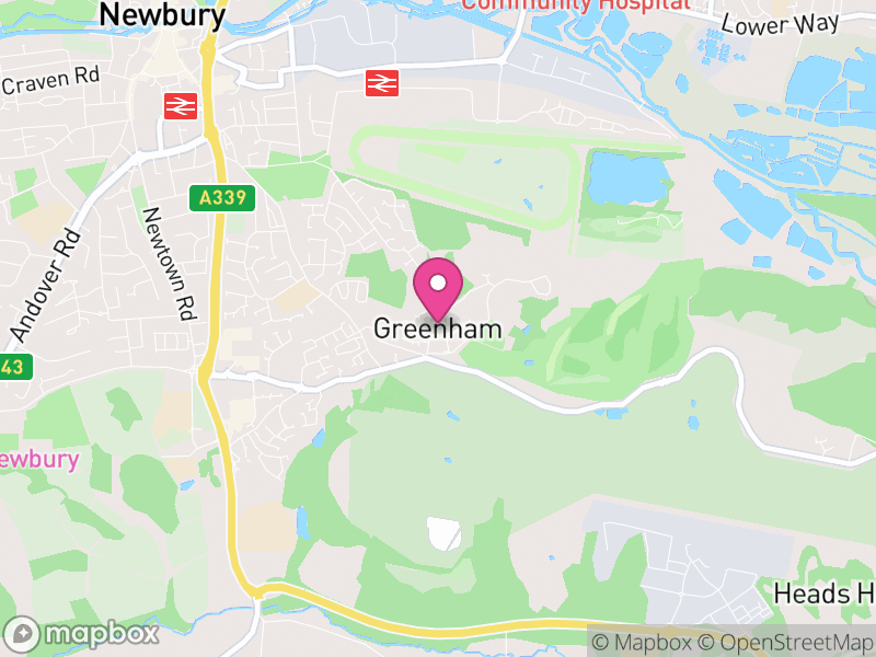 Map of Greenham, West Berkshire