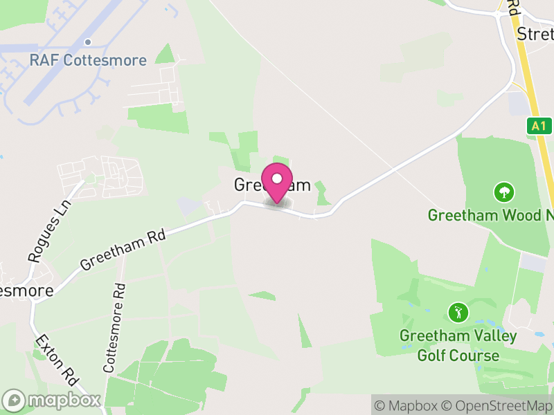 Map of Greetham, Rutland