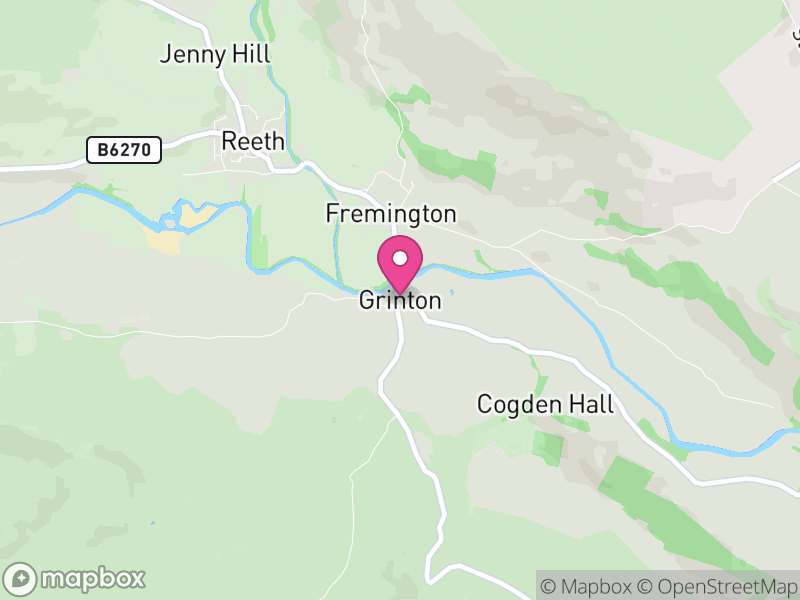 Map of Grinton, North Yorkshire