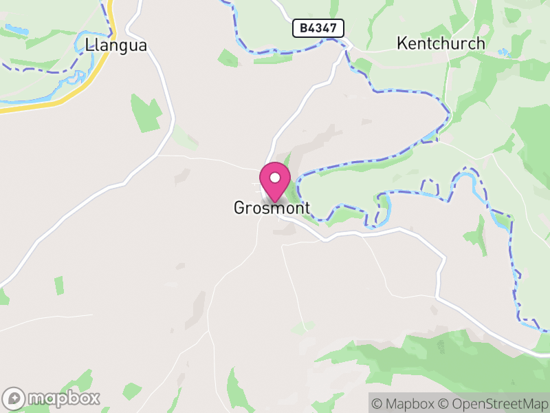 Map of Grosmont, Monmouthshire