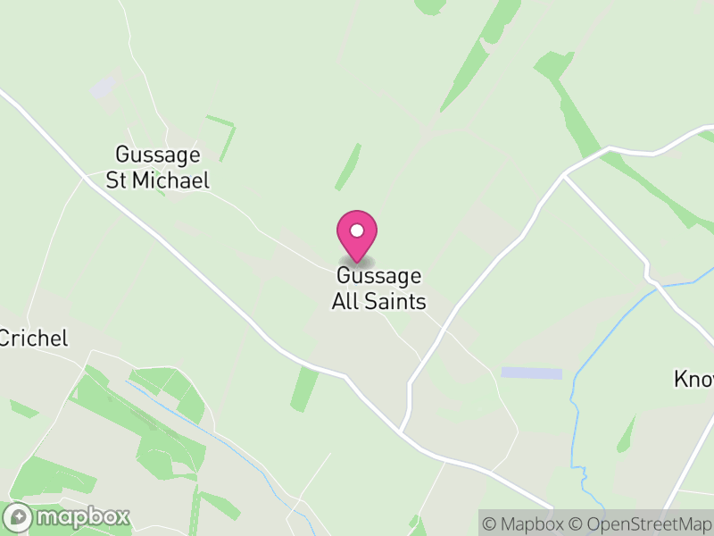 Map of Gussage All Saints, Dorset