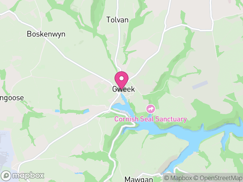 Map of Gweek, Cornwall