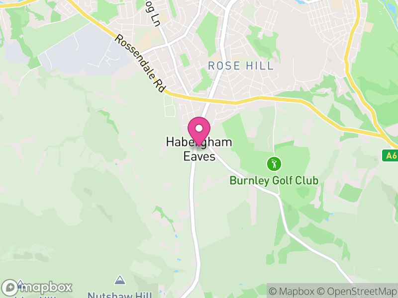 Map of Habergham Eaves, Burnley
