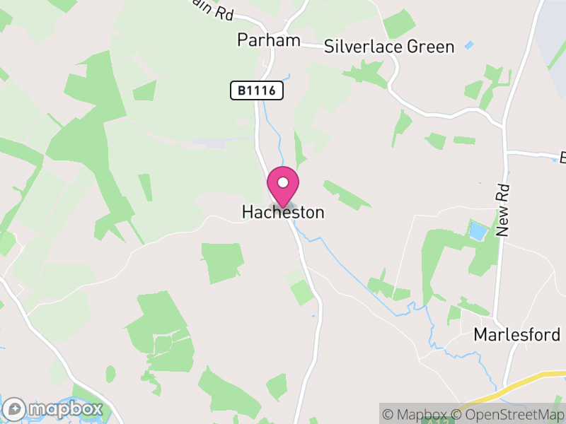 Map of Hacheston, East Suffolk