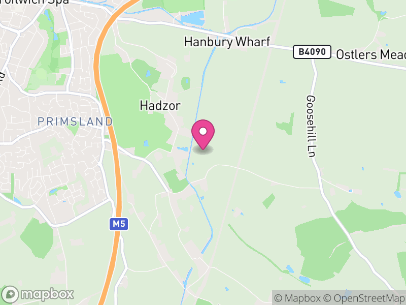 Map of Hadzor, Wychavon