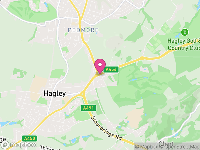 Map of Hagley, Bromsgrove