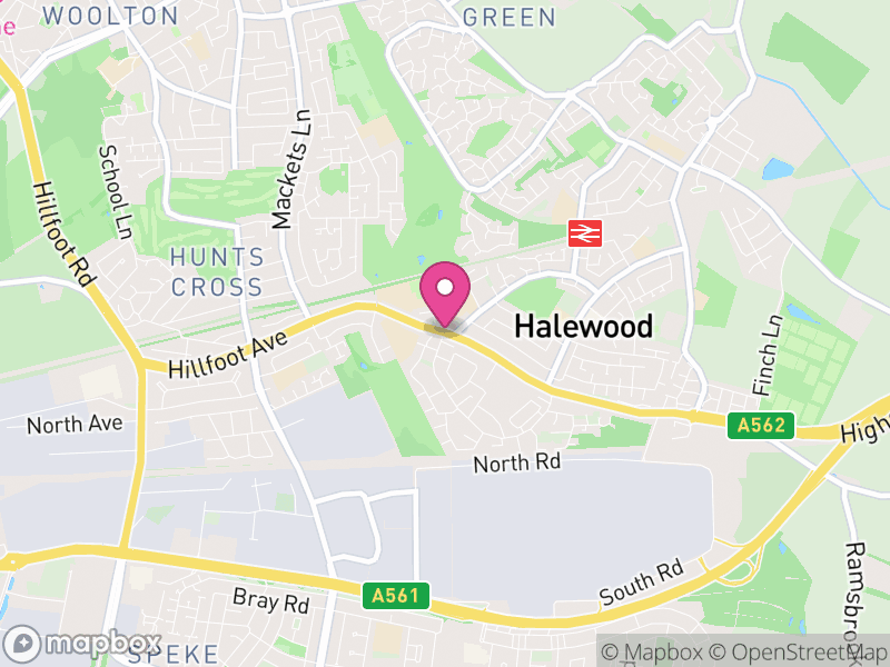 Map of Halewood, Knowsley