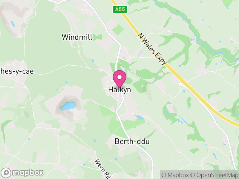 Map of Halkyn, Flintshire