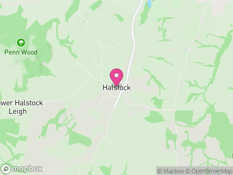 Map of Halstock, Dorset