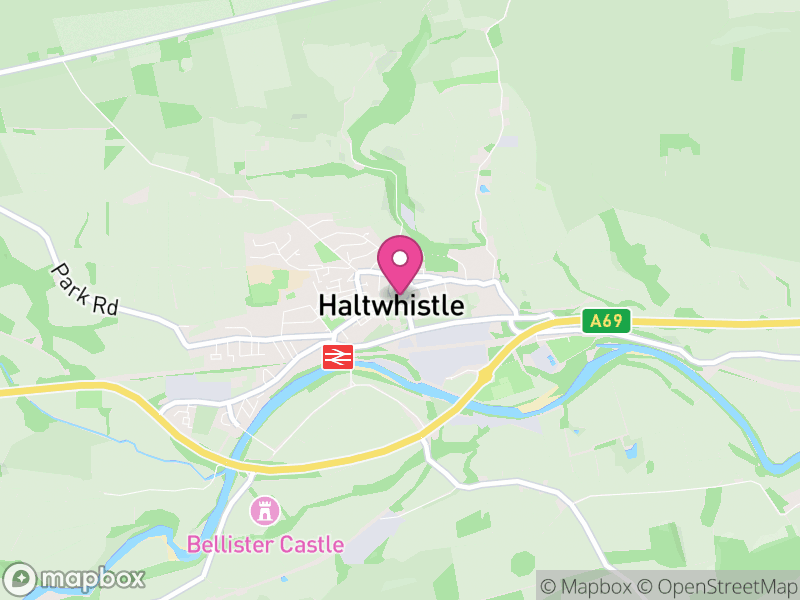 Map of Haltwhistle, Northumberland