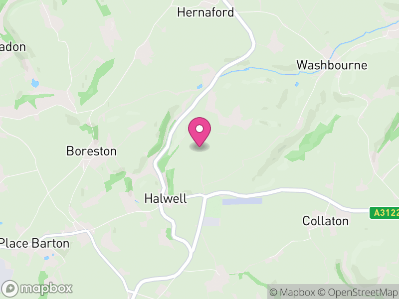 Map of Halwell and Moreleigh, South Hams