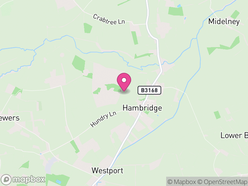 Map of Hambridge and Westport, Somerset
