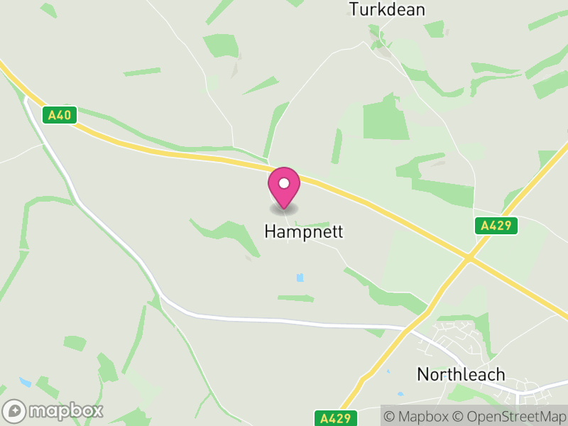 Map of Hampnett, Cotswold