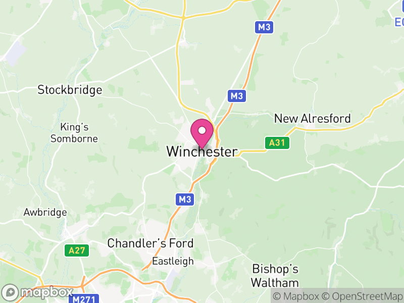 Map of Hampshire, England